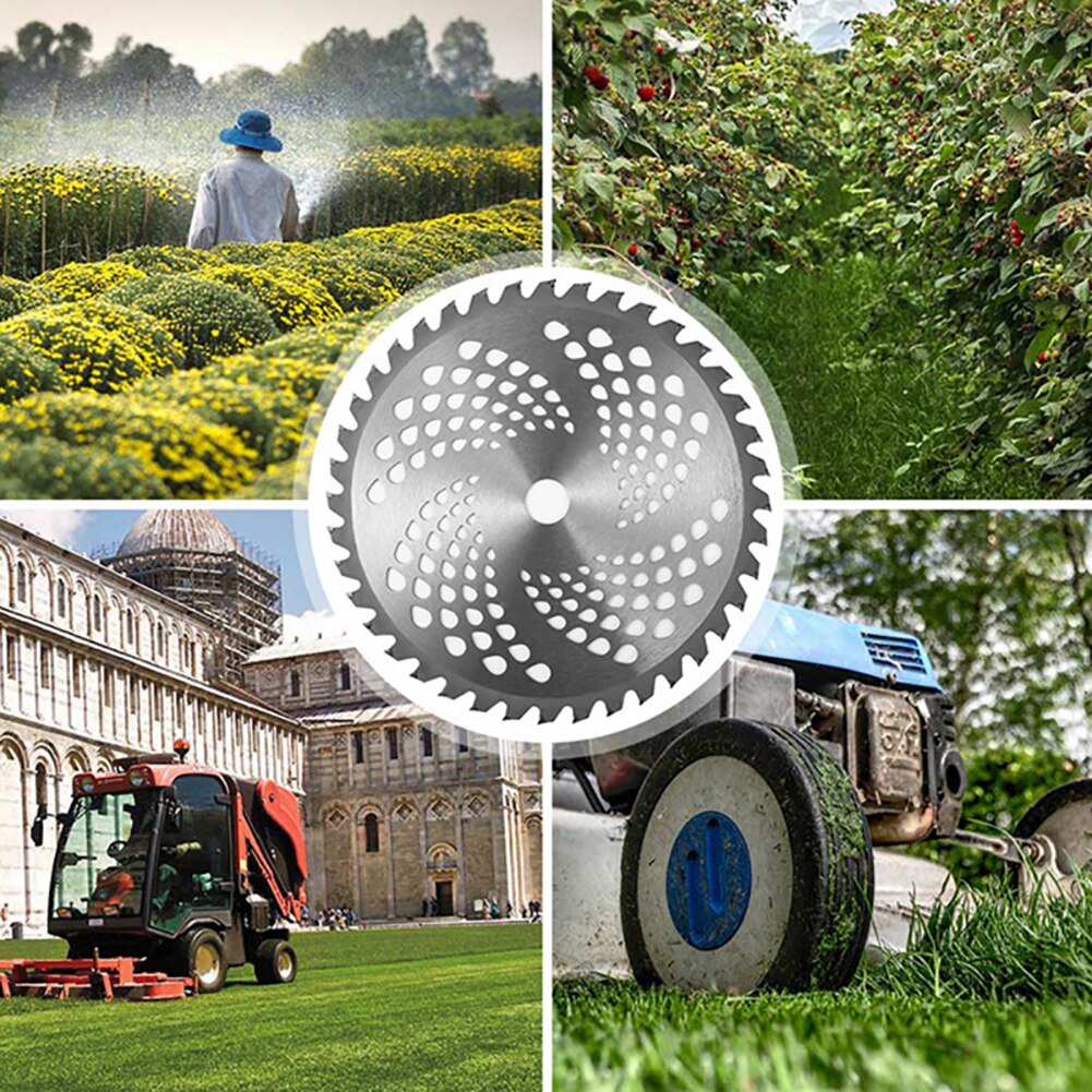 1pc 255mm 40T/60T/80T débroussailleuse lame tondeuse à gazon Cutter pour couper l'herbe arbre lame de coupe remplacement lame de scie circulaire