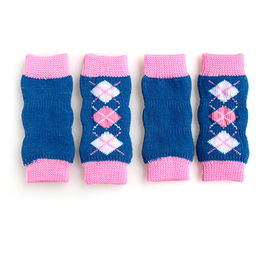 2 par varme leggbeskyttere kjæledyr hund katt valp bomull varm leggvarmer beskyttelsestrekk sokker kjæledyr knepute sokker