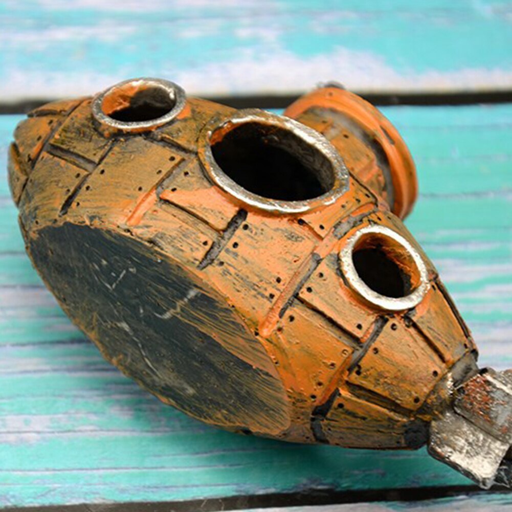 Fish Tank Resin Submarine Decoration Small Fish Hiding House Landscape Submarine Breeding Tank Ornaments Aquarium Supplies