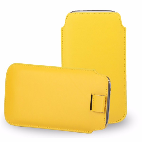 Per iPhone 5 S 5 SE 5SE 5C Caso Universale Pull Tab DELL'UNITÀ di elaborazione Del Sacchetto di Cuoio Sacchetti Del Telefono Caso Per Apple iPhone SE 5 5 S 5SE 5C c di Protezione: yellow