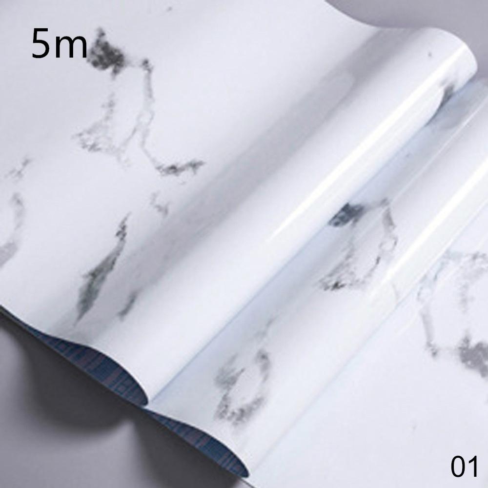 3m og 5m/ ruller selvklæbende marmor vinyl anti lampe sort tapet møbler dekorative vandtætte køkken backsplash klistermærker: 01 5m