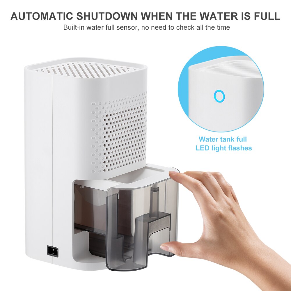 300ml Home Dehumidifier Bedroom Basement Dryer Electronic Silent Dehumidifier Mini Small Home Air Dehumidification Equipment