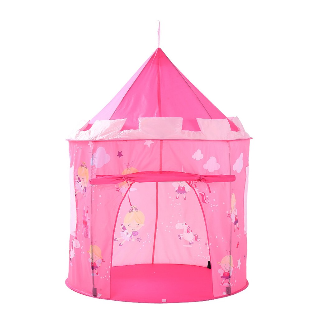 Foldable Pink Angels Themed Tent Playhouse for Kids Indoor Outdoor Play, 40''L x 40''W x 55''H