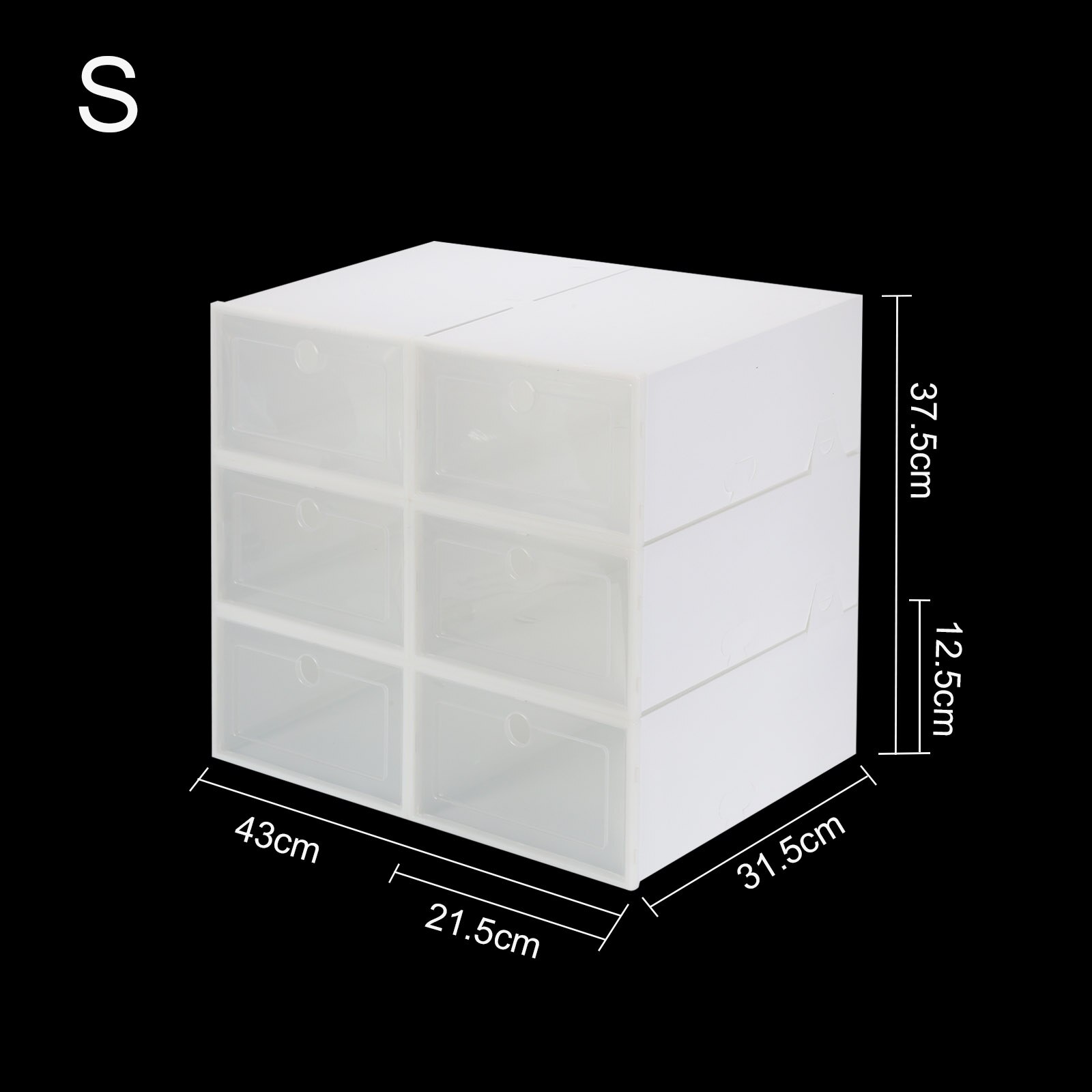 20 stuks schoenendozen, stapelbaar, schoenenboxen, schoenboxen, inklapbaar, transparante schoenenorganizer, ruimtebesparend, voor mannen en vrouwen (wit
