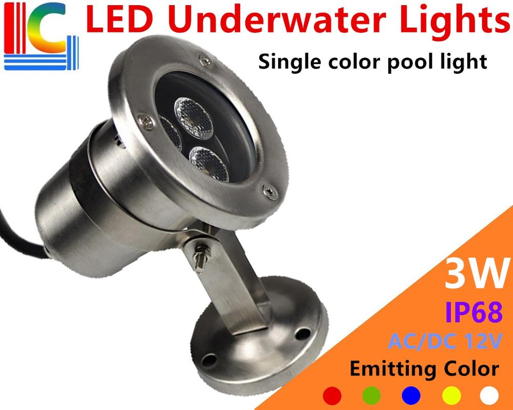 3w led undervandslys vandtæt akvarium lys til dam pool vandoverflade valgfri enkelt farve rgb dmx 512 led pool lys: Enkelt farve / Grøn