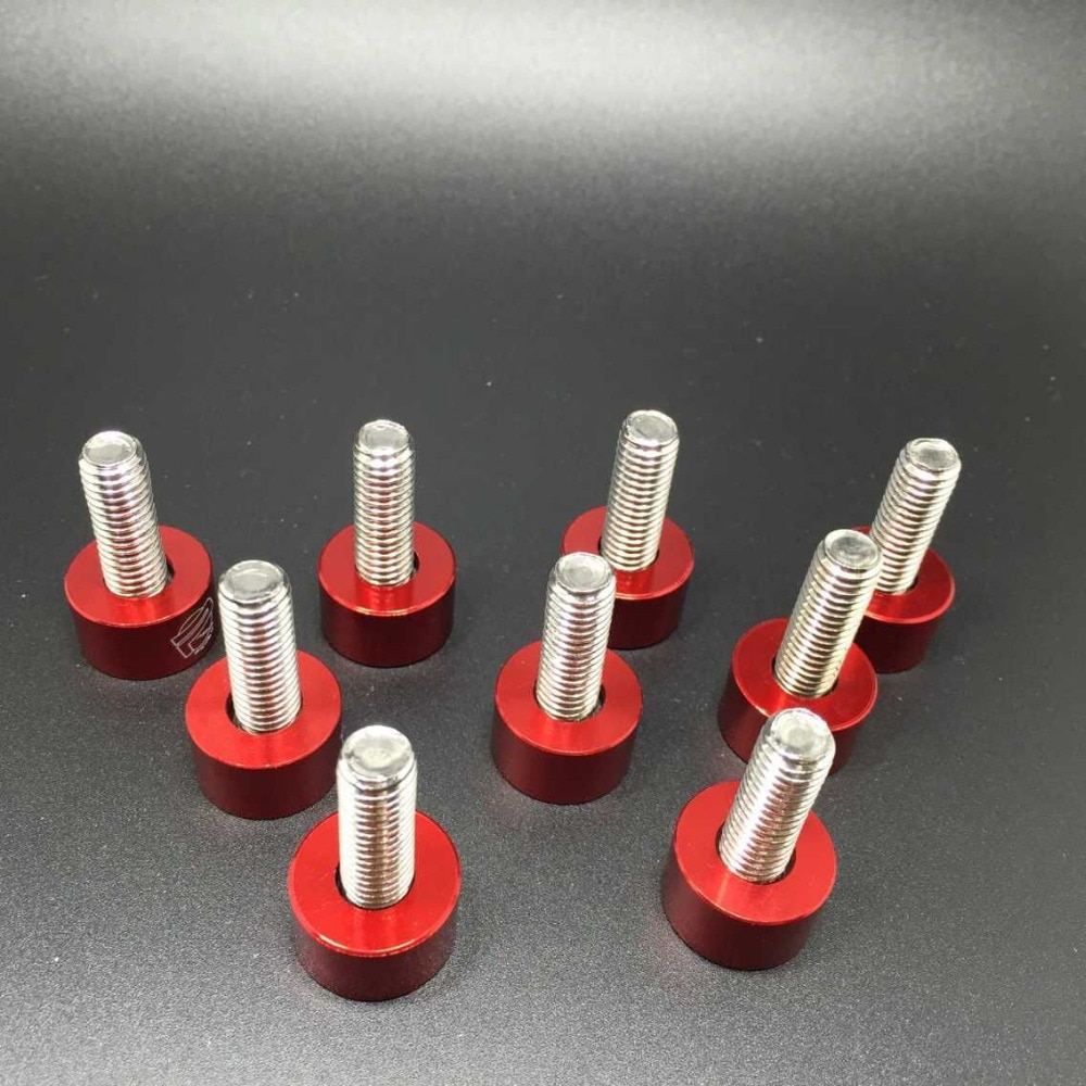Jdm logo 9pc 8mm bouten header cup ringen billet geanodiseerd rood voor honda 93-97 del sol