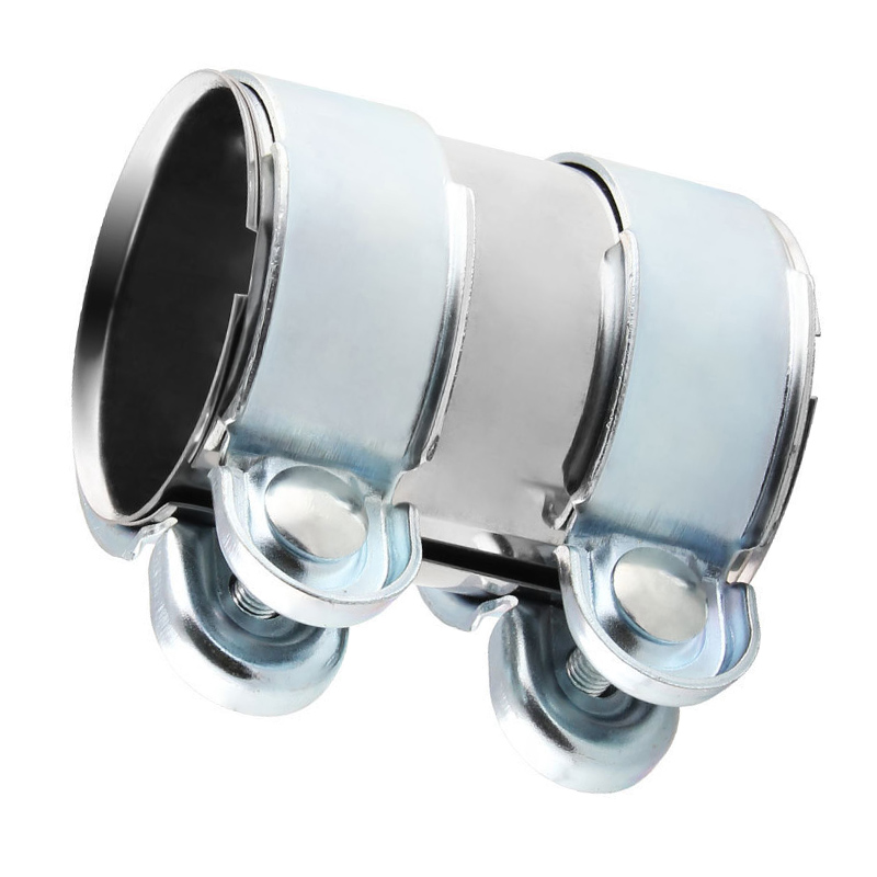 Auspuffklemme aus Edelstahl, 45 mm, 50 mm, 55 mm, 60 mm, 65 mm, 70 mm, 76 mm, Auspuffrohr-Rohrverbinder, Tischler-Hülsenklemme, verstellbare Spitze