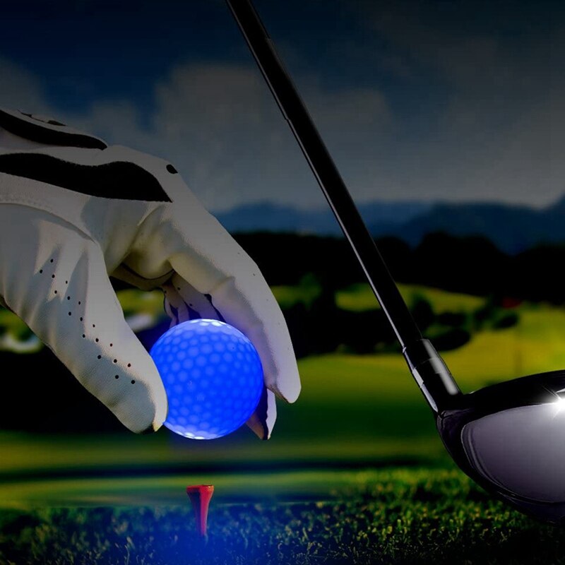 10 Pcs LED Lighted Golf Balls LED Golf Practice Ball Special Golf Balls Constant Brightness Glitter for Playing at Night