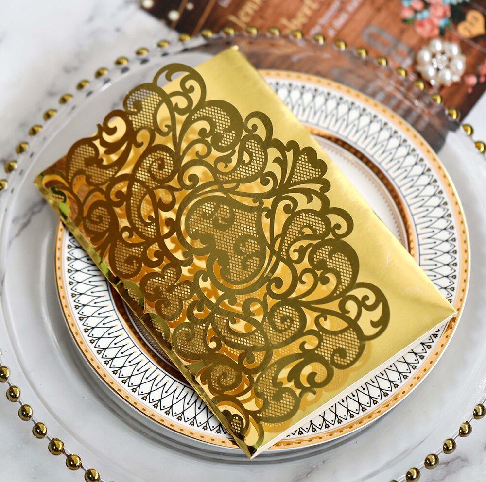 1X Gold Sweetheart Wedding Invitations 3D Pop Up Bride And Groom Bridal Shower Greeting Cards
