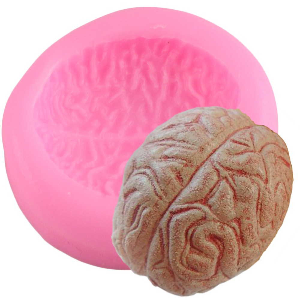 Small Brain Mold Fondant Clay Resin Mould Candy Chocolate Gumpaste Molds Sugarcraft DIY Cake Decorating Tools Cupcake Baking