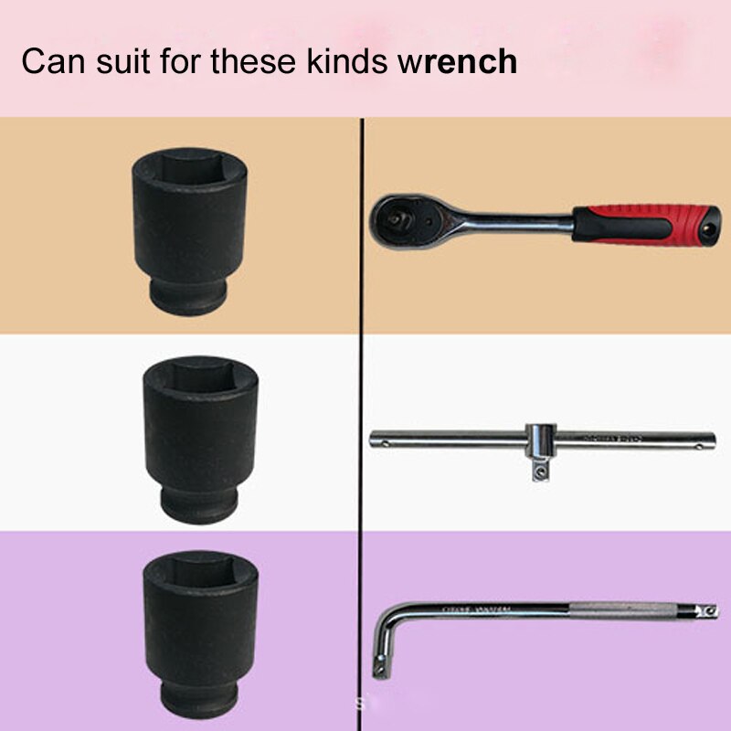 Clé à douille carrée à quatre branches, 1/2 pouces, combinaison pour vis à tête carrée 5-24mm au choix, 1 pièce