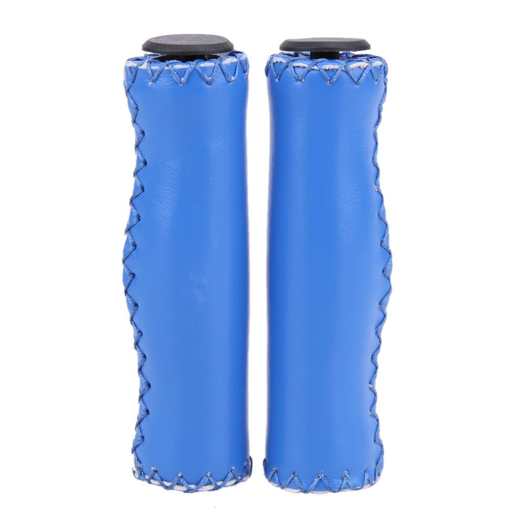 Fietsstuur handvatten lederen bekleding antislip sterke ondersteuning handvatten fietsen rijden mtb mountainbike fietsstuur handvatten