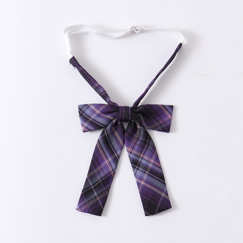 Pajarita de celosía para niña, uniforme escolar japonés Jk, Color morado, mariposa, traje de marinero escolar, accesorios, corbata de flores: tie C