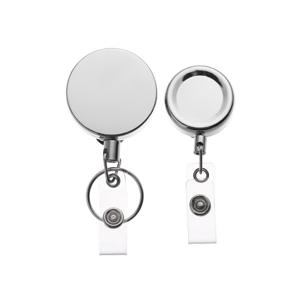 1 PC Name Card Badge Reel Metal Retractable ID Lanyards Anti-Lost Clip Door Pass Holder Work Card Keychain Office Supplies