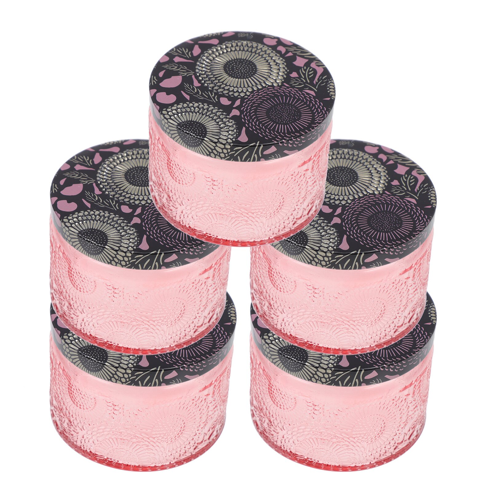 Bocaux à bougies exquis, 5 pièces, bougeoirs à faire soi-même, récipients pour bougies d'aromathérapie