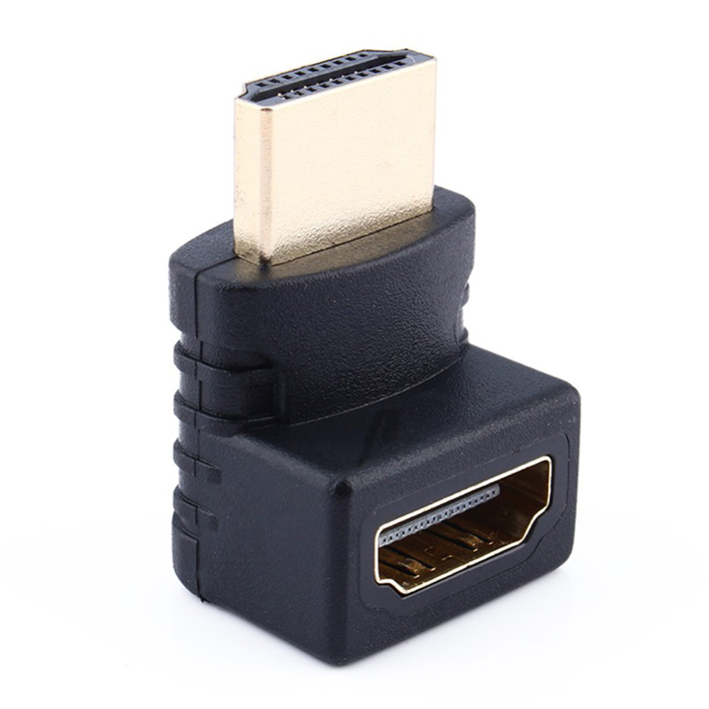 Rotera hdmi-adapter 90 270 grader rätvinklad hane till hona-omvandlare 4k hd-kontakt mini micro hdmi-kompatibel förlängare: Blå / Bunt 2