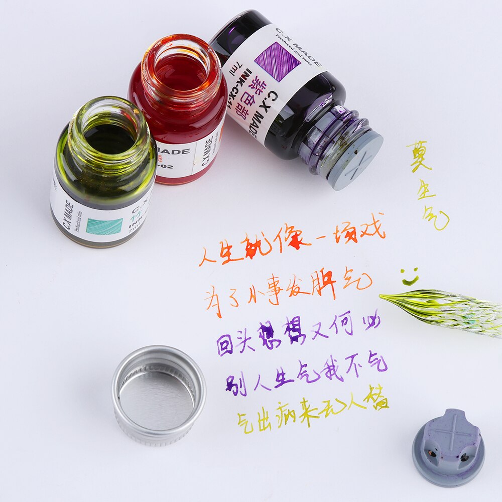7ml Signature Pen Non-carbon Ink Stationery Painting Ink Fountain Dip Pen Calligraphy Writing Painting