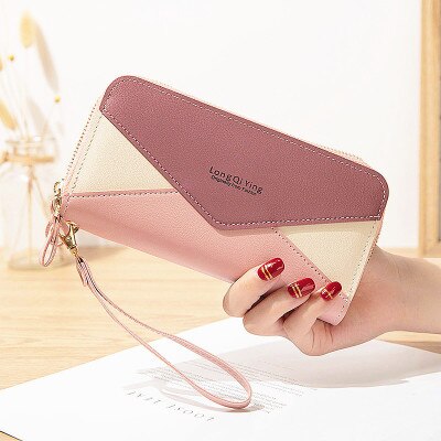 Women Wallet Long Female Card Holder PU Wallet Coin Purses Girls Leather Wallet Envelope: 13