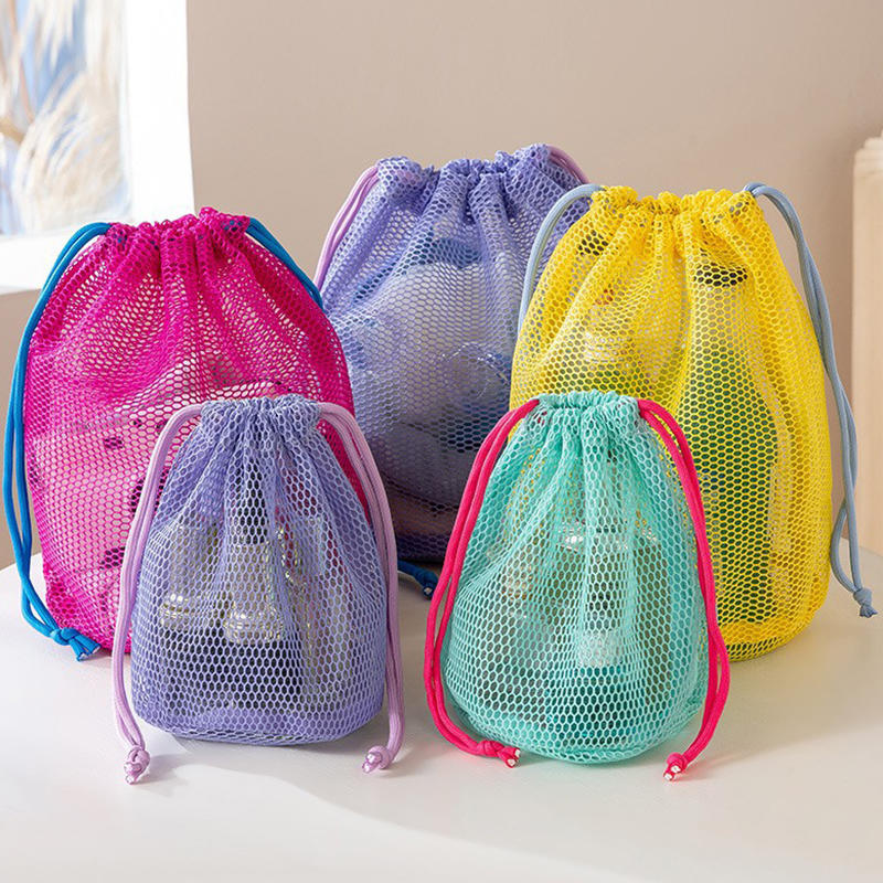 1Pc Nylon Mesh Trekkoord Opbergtas Tas Reis- en buitenactiviteitszakje voor digitale producten Make-uptas Multifunctioneel