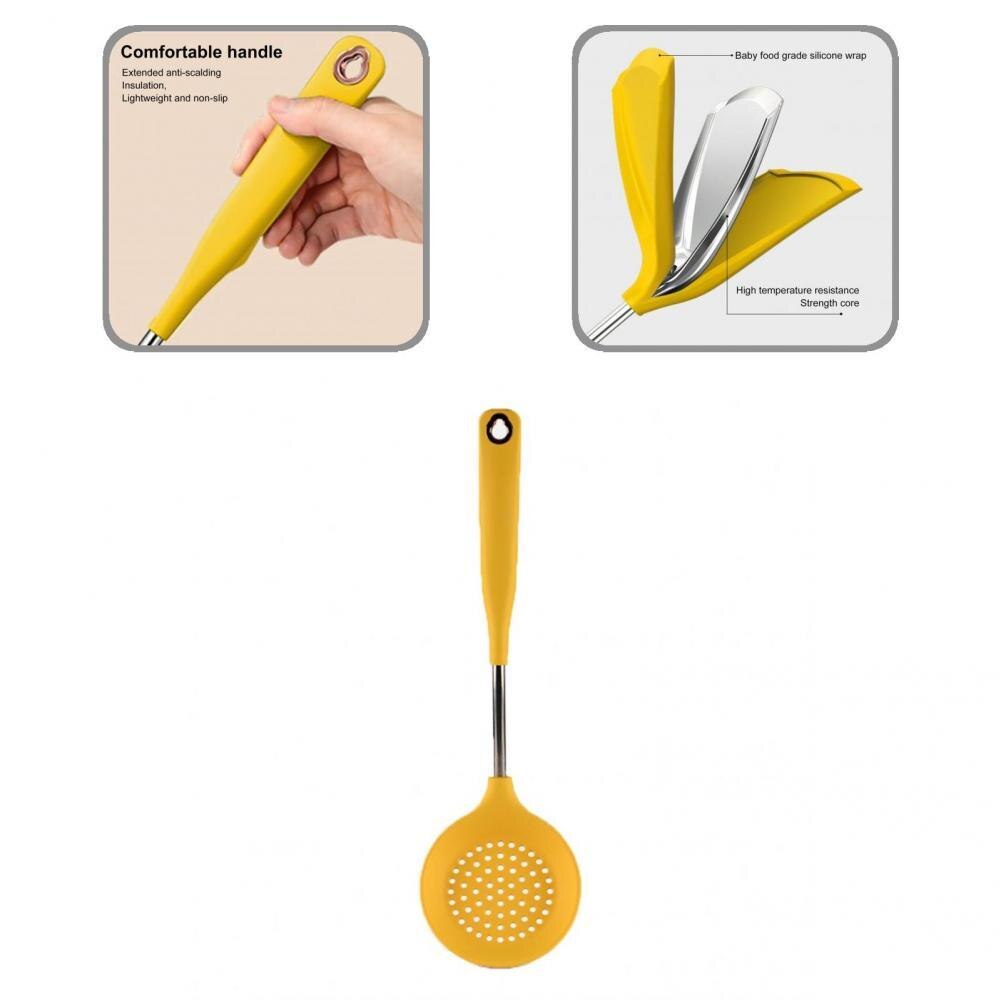 Cuillère à fente exquise, spatule de service, soupe passoire à riz louche passoire en Silicone