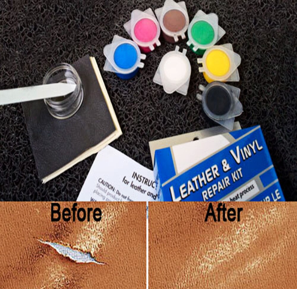 Moonbiffy Auto Car Seat Sofa Crack Rip Geen Warmte Vloeibare Leder Vinyl Reparatie Kit