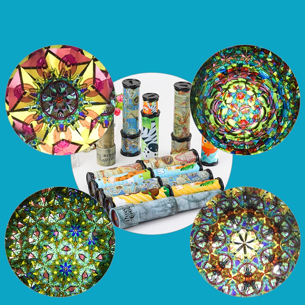 2pcs Classic Kaleidoscope Novelty Games Educational Toys for Kids Children (Random Color)