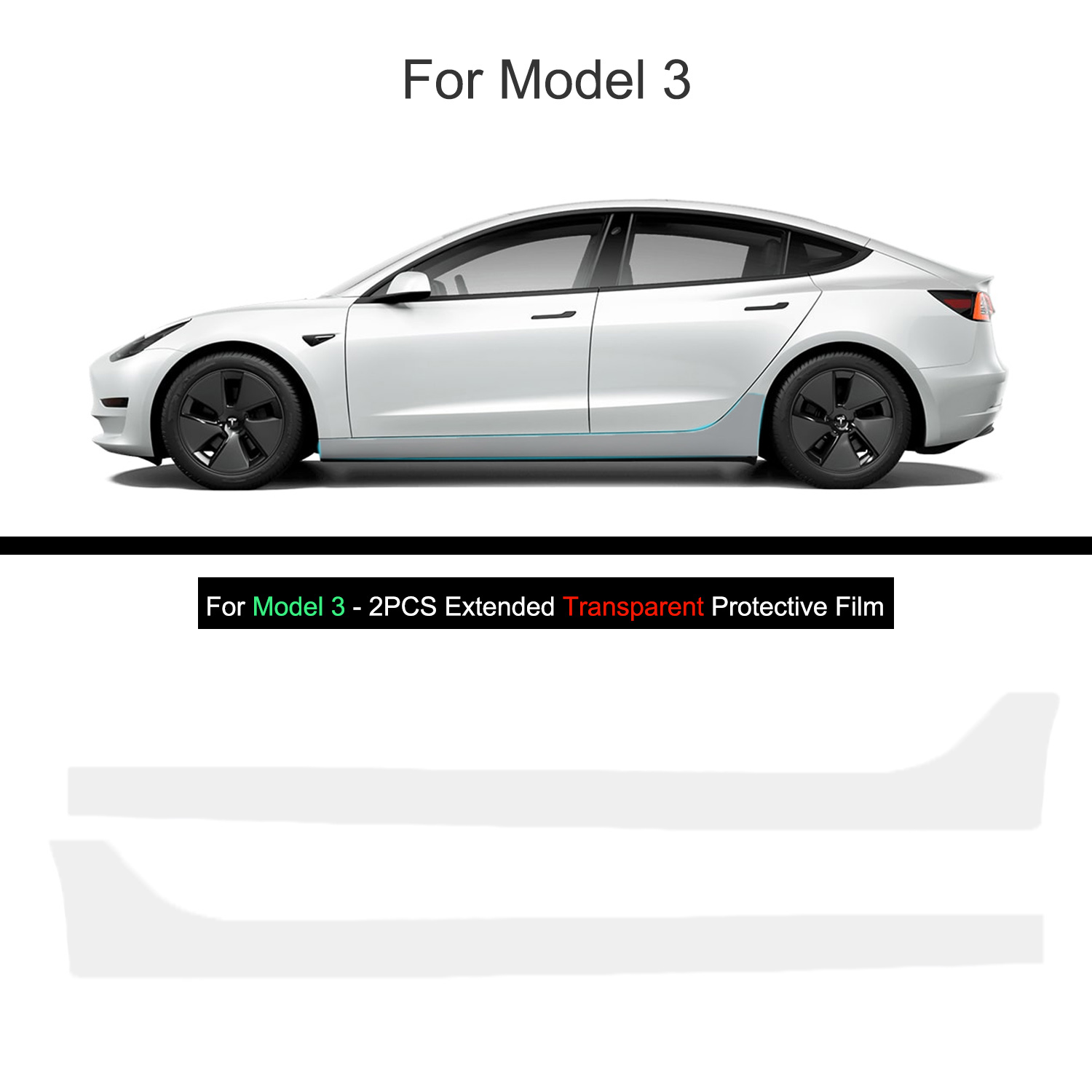 Schwarz TPU Auto Körper Schutz Film Unsichtbare Für Tesla Modell 3/Y -2023 Vorne Hinten Tür Erweiterte transparente Auto Kleidung einstellen: Braun