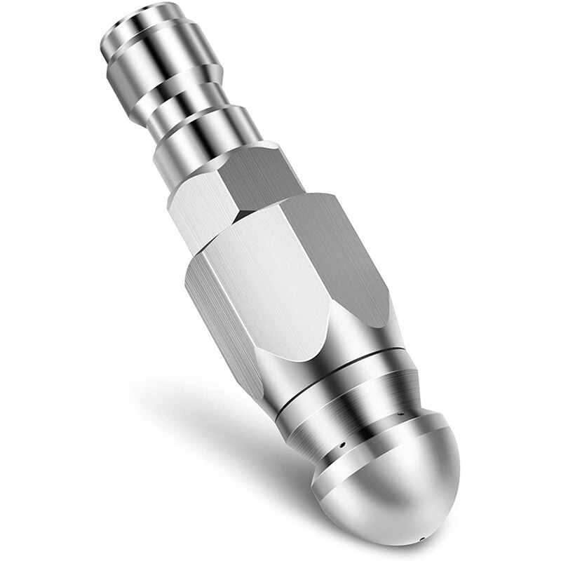 Riool Rioolreinigers Nozzle Voor Hogedrukreiniger Met 1/4 Inch Quick Connect-Voor Afvoer Jetting Verstoppen Remover,1 Front 6 Achter Jets: Default Title