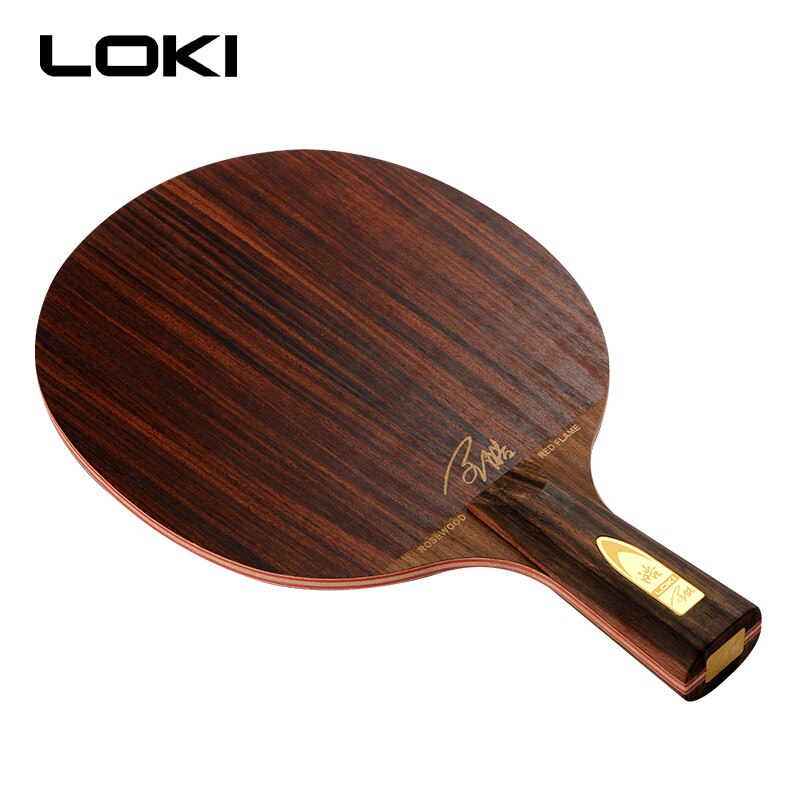 Loki röd flamma rosenträ bordtennisblad 7 lager bordtennisblad superb snabb attack båge bordtennis racket