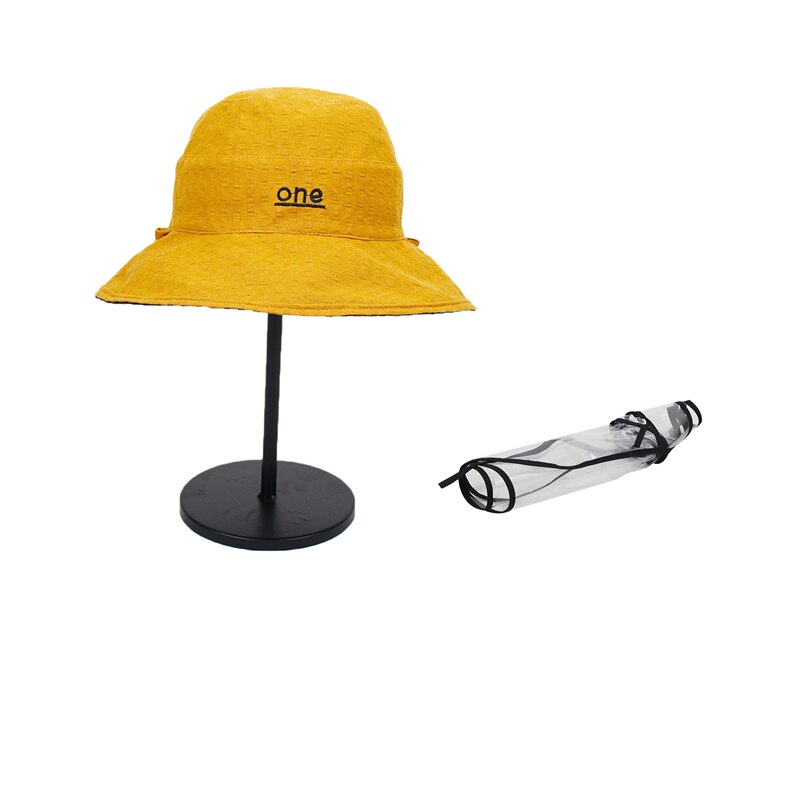 Anti Saliva Anti gotitas impermeable a prueba de viento letra de impresión Seguridad al aire libre protector transparente protector para todo el rostro Fishingman sombreros gorras: Amarillo