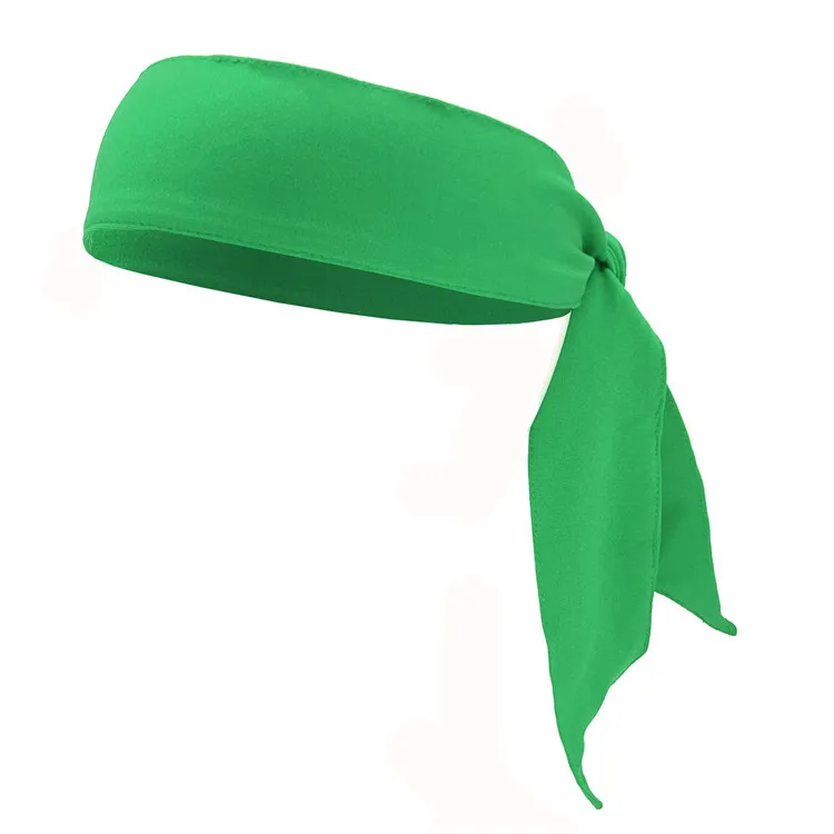 Banda elástica deportiva de Color para tenis, Unisex, hombres, mujeres, niños, niñas, adolescentes, diadema para gimnasio, Fitness, Yoga, bandas para el cabello, sombreros atléticos: Verde