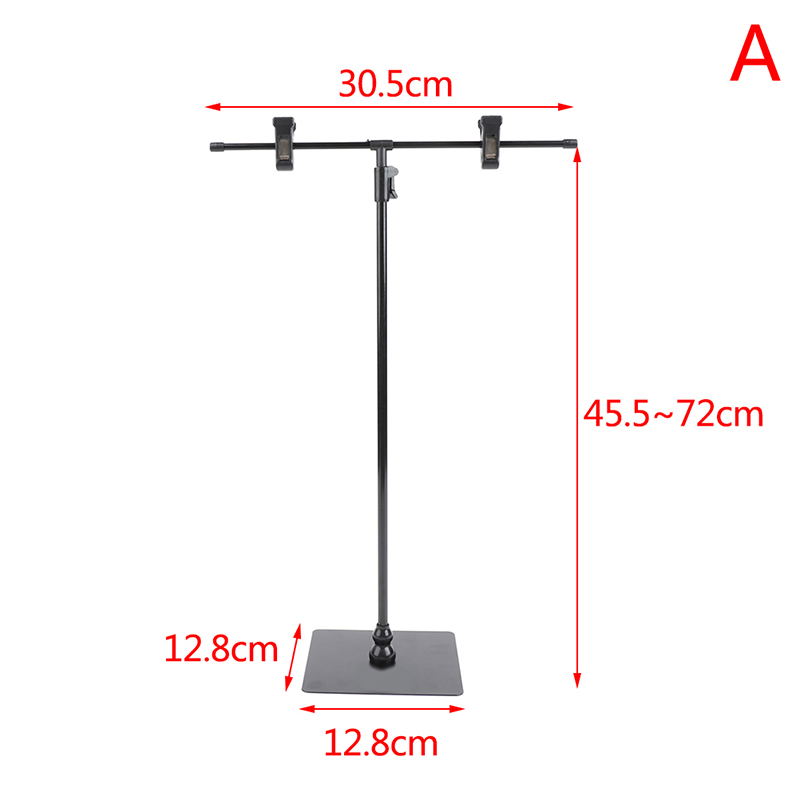 NIEUW 1PC Achtergrondstandaard Foto Achtergrond Props Cosmetische Posterstandaard Voor Studio Achtergrondpapier T-frame Fotografie Accessoires: WIT