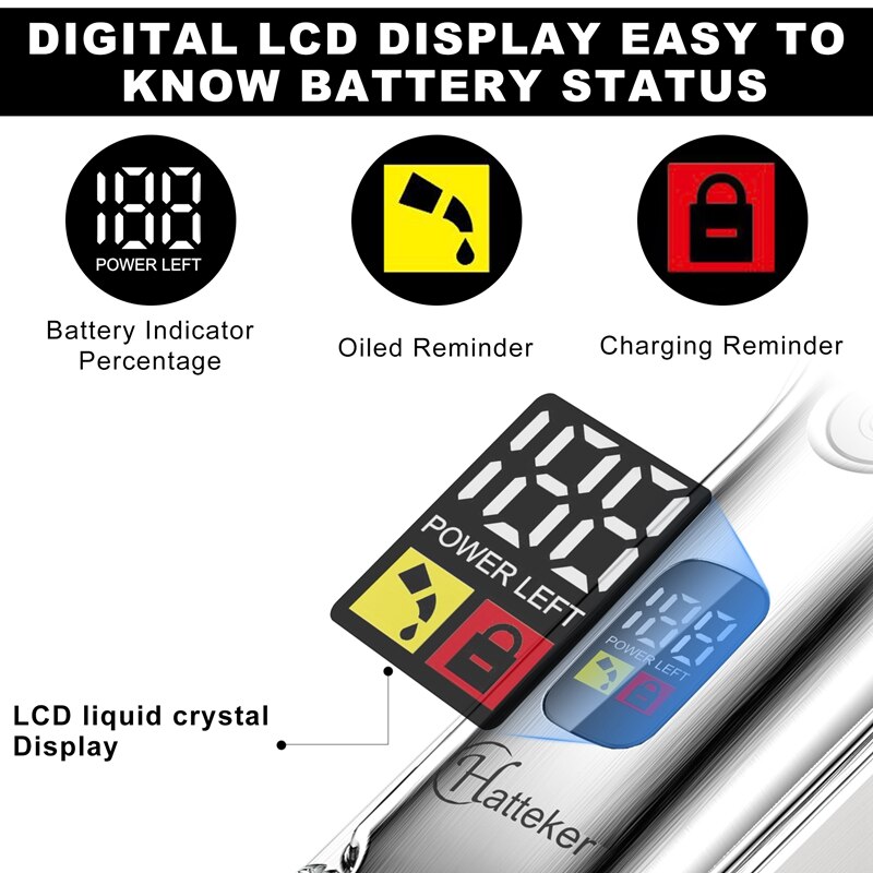 HATTEKER Hair Clippers Cordless Barber Hair Cutting Grooming Kit with Hairdressing cloak Hair trimmer Waterproof