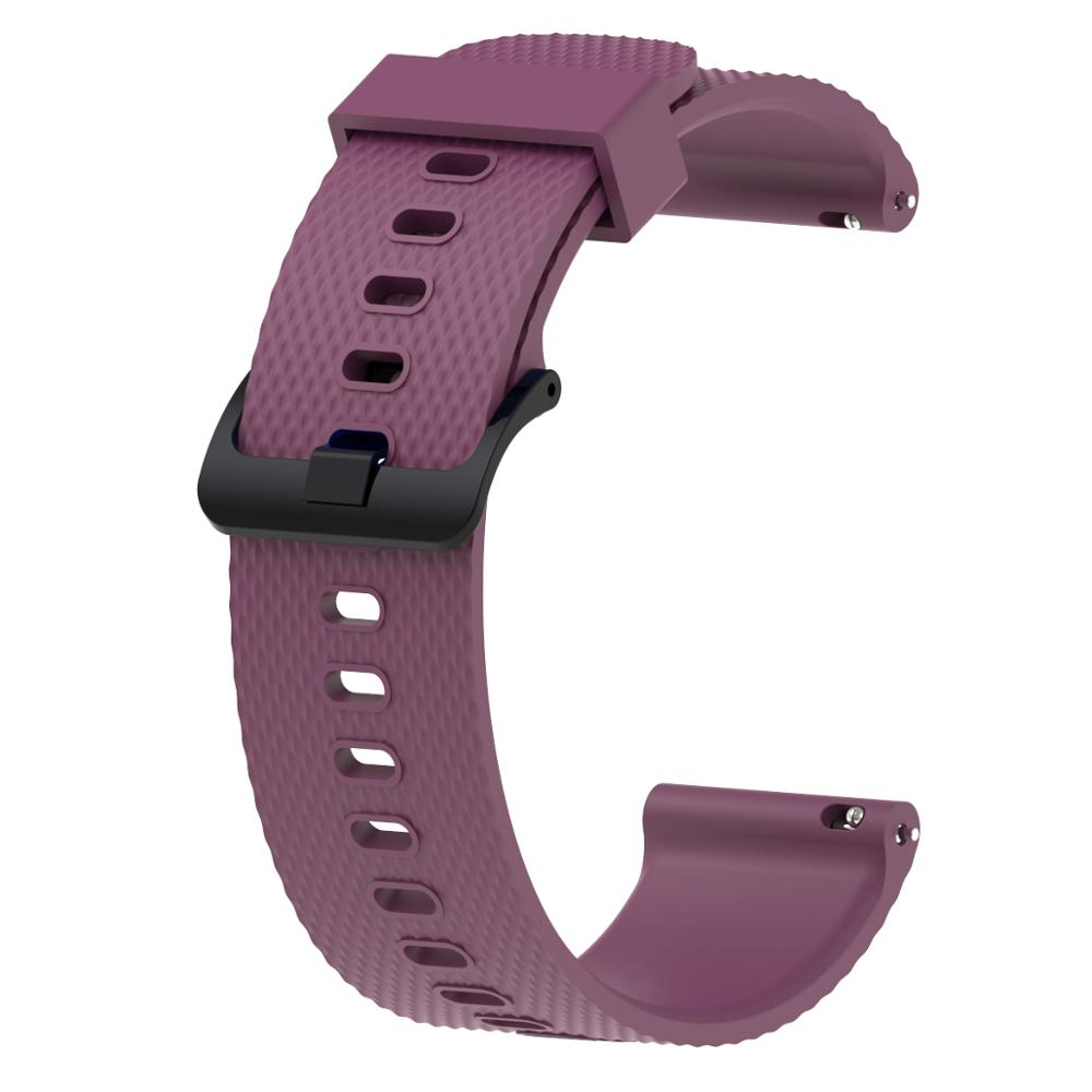 Bracelet de montre, 20mm, pour Garmin Vivomove HR venus vivoactive 3 samsung galaxy watch active 2, bracelet hauwei watch gt 2 42mm: purple