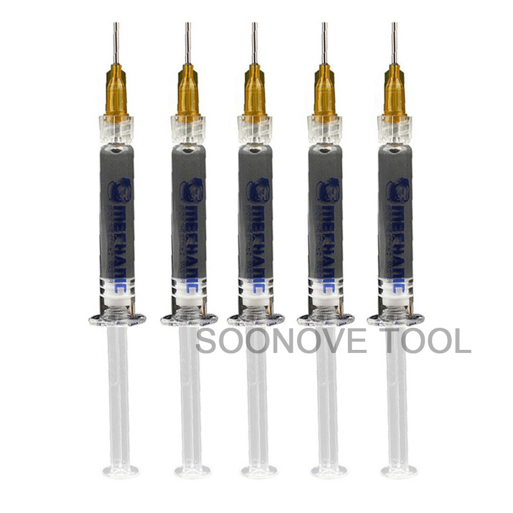MECHANIC ISm5 3ML Phone Repair Fingerprint Fly Line Special Solder Paste ‏For Phone Fingerprint Jump Wire Repair Flux Paste: 5PCS