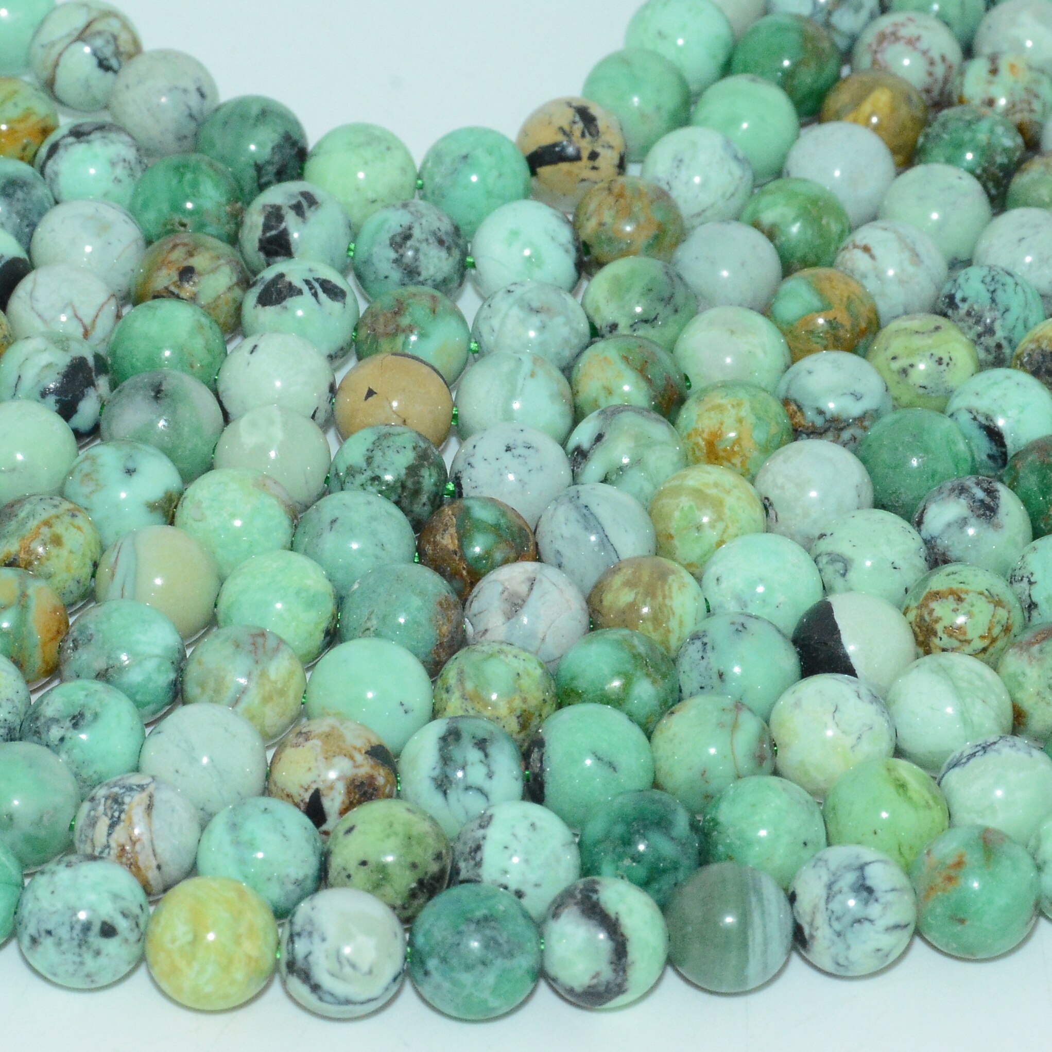 Natural Variscite Loose Round Beads 8mm