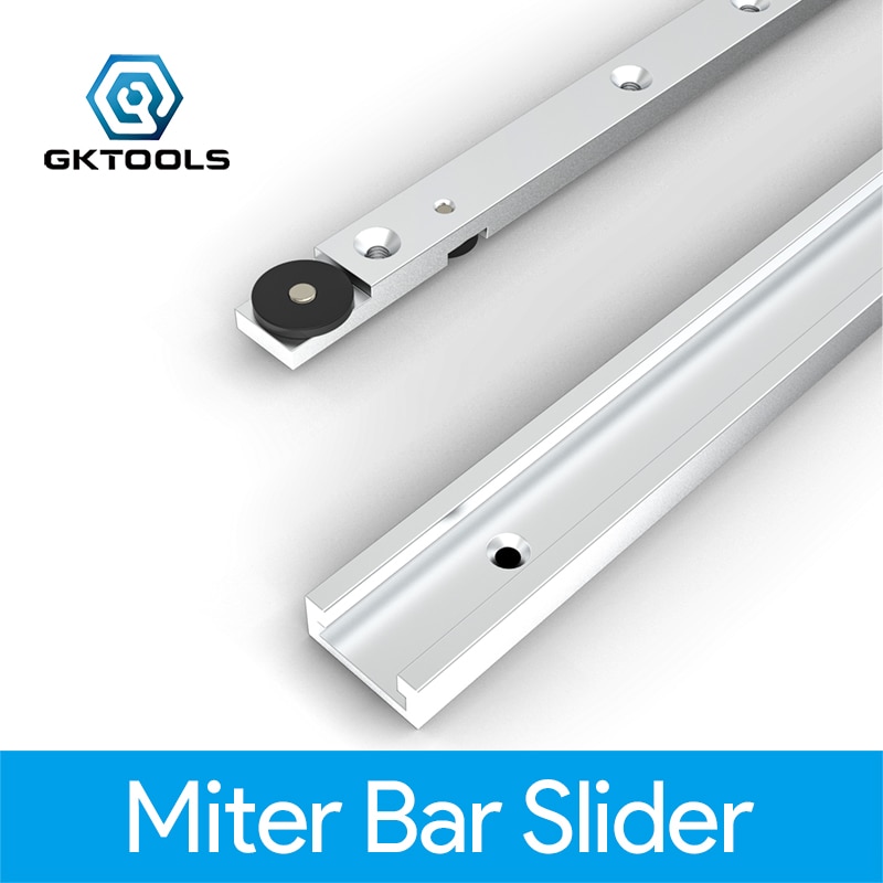 GKTOOLS Aluminium alloy T-tracks Slot Miter Track And Miter Bar Slider Table Saw Miter Gauge Rod Woodworking Tools DIY