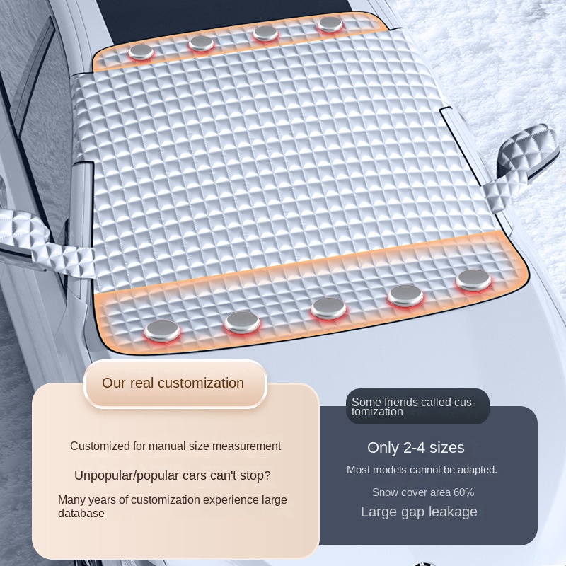 Bilsnebeskyttelse, forrudeafdækning, frostvæskeafdækning, snedug til frost og sne på forruden