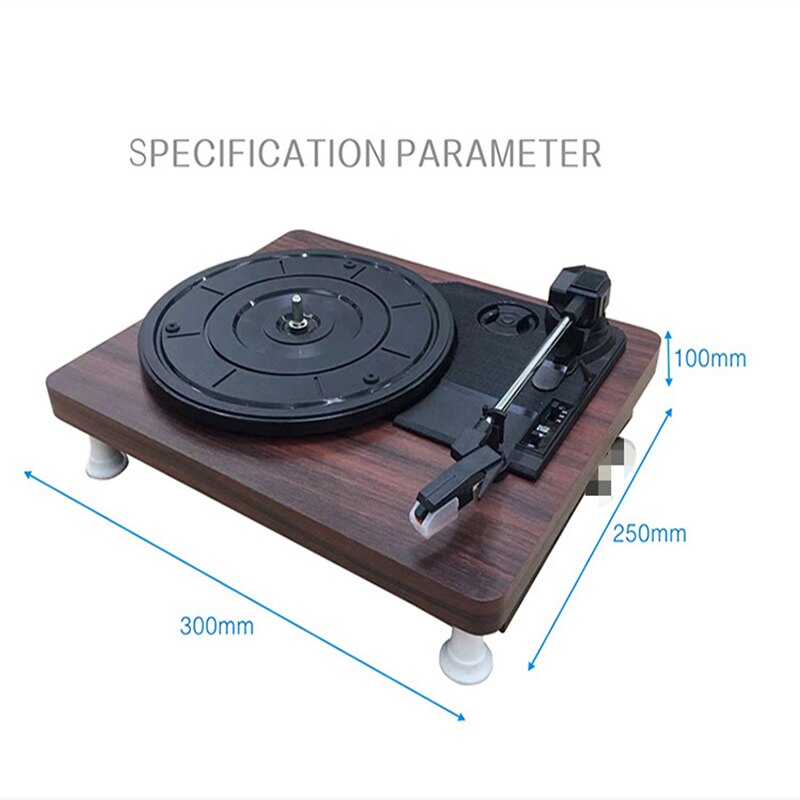 33, 45, 78 RPM aufzeichnen Spieler Antiken Grammophon Plattenspieler Rabatt Vinyl Audio- RCA R/L 3,5mm Ausgang aus USB DC 5V Holz Farbe: 1305-1