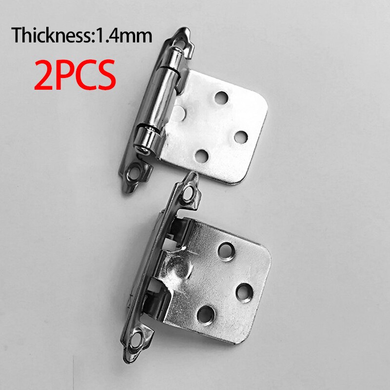 Bisagra americana de acero con resorte de cierre automático, accesorios de decoración del hogar, para puerta, muebles, 2 uds.: 1