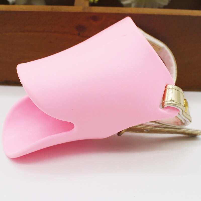 Hocico del perro Pato máscara bozal perros Anti morder deja de ladrar de pico de pato jaula Anti máscaras de mordida accesorios de mascota perro de silicona perro bozal: L / Rosa