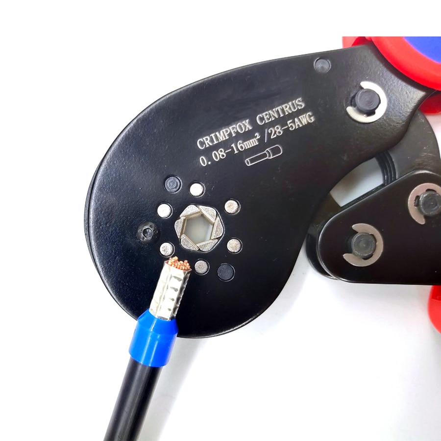 Hexagonal Ratchet Ferrule Crimping Tool Kit-Ferrule Crimper Plier 0.08-16mm² Wire Ferrules Crimp Wire Ends Terminal Connectors