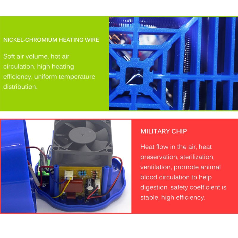 Calentador de granja DHL de 2. ª generación, luz cálida para animales, 100W, 200W, 300WChicken, lámpara de calefacción, Control de 3 velocidades, 10 Uds.