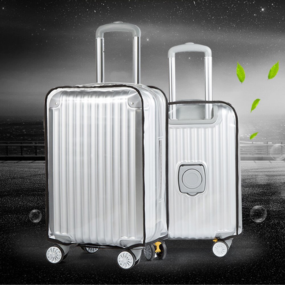 Koffer Abdeckung Reusable Zubehör Schutzhülle PVC Wasserdichte Lagerung Schutz Staub Proof Matt Transparent Zipper Nützlich