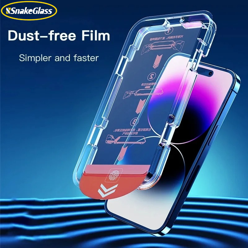 Oleophobe Beschichtung Staubfreier Einfacher Einbau Displayschutz für iPhone 17E 17 16 15Profi 14 13 12 11Profi Max XR 15Plus XS Glas