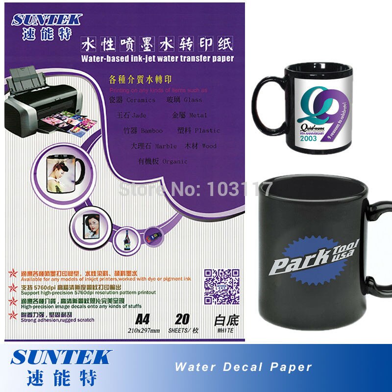 (10pcs/lot) A3 Inkjet Water Slide Decal Paper Craft Transfer - White Background