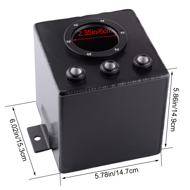 evil energy 2L Fuel Surge Tank Aluminum Alloy Fuel Surge Tank With 1Pcs 044 Fuel Pump Oil Catch Black Silver Fuel Supply System