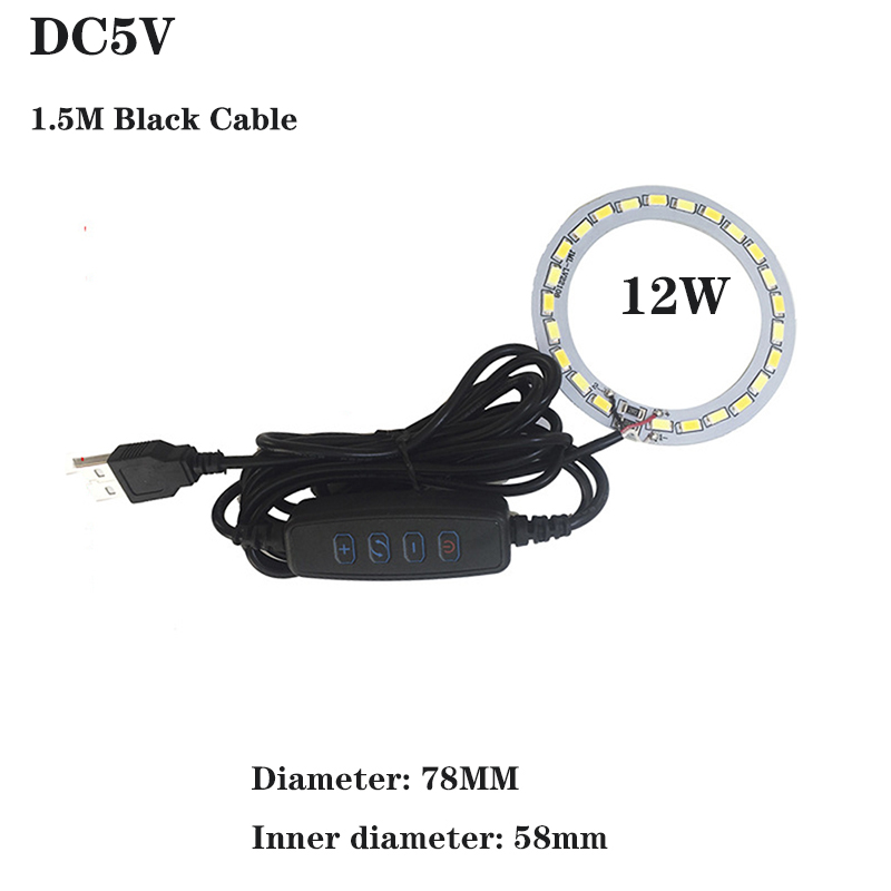 1 ST LED Chips DC5V Dimbare Lichtkaart 5730SMD Enkele/Drie Kleur LED lichtbron 10 W/12 W Met USB Dimmer Controller 1.5 m lijn: Natuurlijk wit