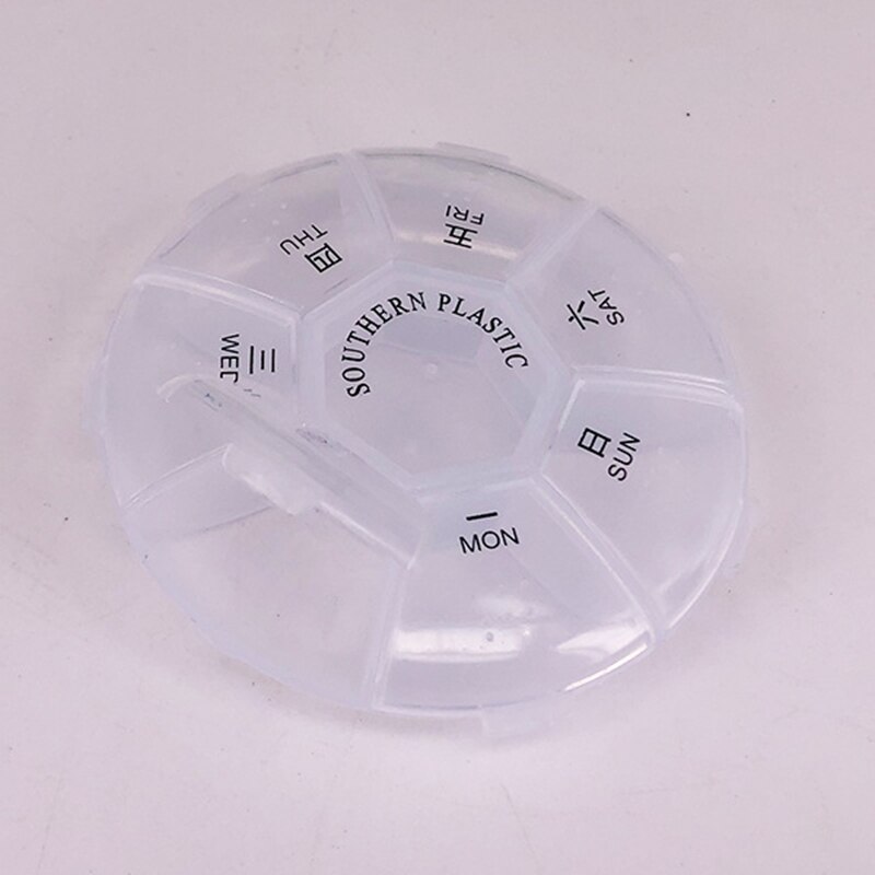 7 Grids Pill Storage Organizer Container 7 Days Portable Pill Case Medicine Tablet Dispenser Pill Box Splitters For Travel: Default Title