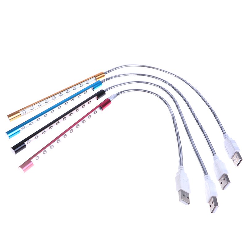 1pc mini flexibele usb led 10- lichts computerleeslamp voor laptop powerbank